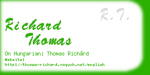 richard thomas business card
