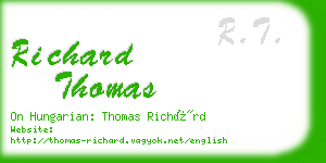 richard thomas business card
